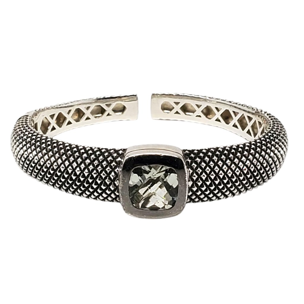 Michael Dawkins Sterling Silver Textured Hinged Cuff Bracelet 23338 345$